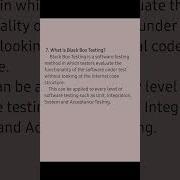 Q7 WHAT IS BLACK BOX TESTING Softwaretestinginterview Softwaretestinginterviewquestionandanswers