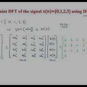 Computation Of DFT Using Matrix Method