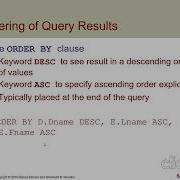 Database Chapter 6 SQL Statment Part 2