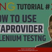 TestNG Tutorial 12 How To Use DataProvider In TestNG Selenium