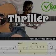 Thriller Easy Version Michael Jackson Fingerstyle Guitar TAB Chords Lyrics