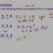 The Triangle Inequality Theorem
