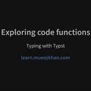 Exploring Code Functions Typing With Typst
