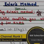 Eulers Method By Arya Anjum Euler S Method Of Numerical Method By Arya Anjum