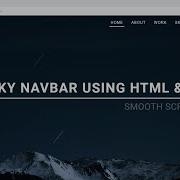 Sticky Navigation Bar On Scroll Using HTML CSS JS Smooth Scroll