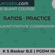 GRE Quant Ratios Quantitative Comparison GRE Math Practice Questions