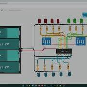 Tinkercad 74HC283 Adder
