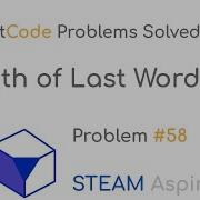 LeetCode Problems Solved Problem 58 Length Of Last Word Easy
