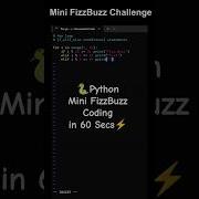 Python Mini FizzBuzz Challenge Quick Coding Shorts Coding Pythonprogramming Pythoncoding