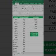 Excel IF Function Trick In 20 Seconds Pass Fail Shorts Exceltricks