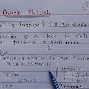 PLSQL Functions Learn Coding