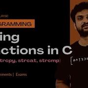 Строковые функции в C объяснение Strlen Strcpy Strcat Strcmp Программирование на C Урок