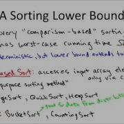 Omega N Log N Lower Bound For Comparison Based Sorting Algorithm