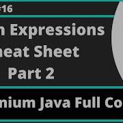 Selenium Java Training Session 16 XPath Expressions Cheat Sheet Part 2