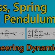 Mass Spring And Pendulum Virtual Work Lagrange Exercise