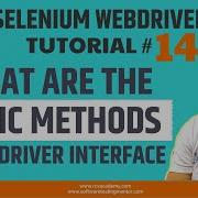 Selenium WebDriver Tutorial 14 What Are The Basic Methods In WebDriver Interface