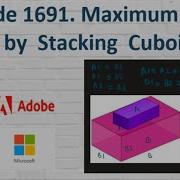 Leetcode 1691 Maximum Height By Stacking Cuboids