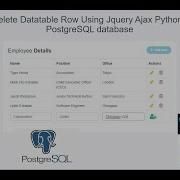 Add Edit Delete Datatable Row Using Jquery Ajax Python Flask And PostgreSQL Database