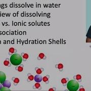 Aqueous Solutions Dissolving And Solvation