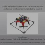 Aerial Navigation In Obstructed Environments With Embedded Nonlinear Model Predictive Control
