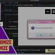 How To Create Minimize Maximize And Close Button In Vb Net Visual Basic