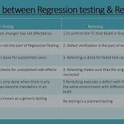 RegressionTesting Retesting Difference Between Regression Testing And Retesting