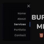 Animated Burger Menu HTML CSS JavaScript Анимированное меню сайта