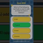 Python Quiz 99 What S The Answer Quiz 99 Python Shorts Quiz Codingchallenge