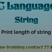 C Program To Find Length Of The String