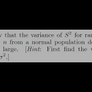 Sampling Distribution Of Variance With The Help Of Chi Square Distribution