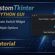 Create A Modern Switch Widget In Python Using CustomTkinter Step By Step GUI Tutorial