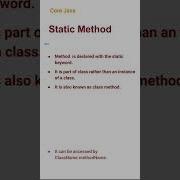 Static Method 19 Corejava