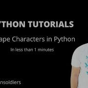 Escape Characters In Python Tutorial Python Shorts Tutorials