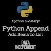 Python Glossary Append Add Items To List