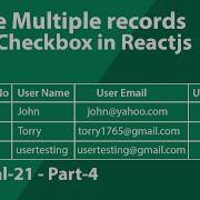 Delete Multiple Records Using Checkbox In React Js