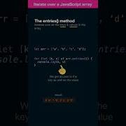 JavaScript Get Array Keys And Values Entries Shorts Javascript