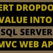 MVC Tutorial WEB API Dropdown Value Insert SQL Server Database