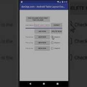 How To Display Data In Android Table Statically And Programmatically Example