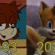 Эволюция Тейлза в фильмах и сериалах о Сонике 1993 2022