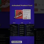 Codeethon Animated Product Card Using HTML And CSS