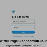 Twitter Login Page Clone In HTML CSS With Source Code