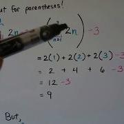 Algebra II 14 1D Sigma Notation Σ Summation Notation