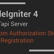CodeIgniter 4 RESTapi Server Part 3 User Registration Custom Storage