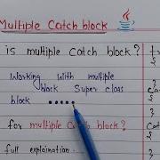 Multiple Catch Block In Java Learn Coding