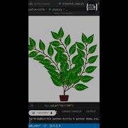 Beautiful Green Plant Design Using Python Turtle Python Turtle Graphics 14 CodingWithKarthik