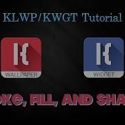 KLWP KWGT Tutorial Stroke Fill And Shadow For Text