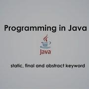 Lecture 04 Static Final And Abstract Keyword