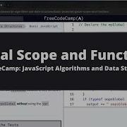Global Scope And Functions Basic JavaScript FreeCodeCamp Tutorial