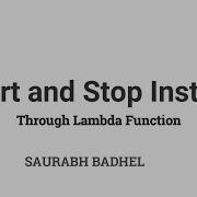 Start And Stop Through Lambda Function