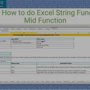 How To Do Excel String Function Mid Function